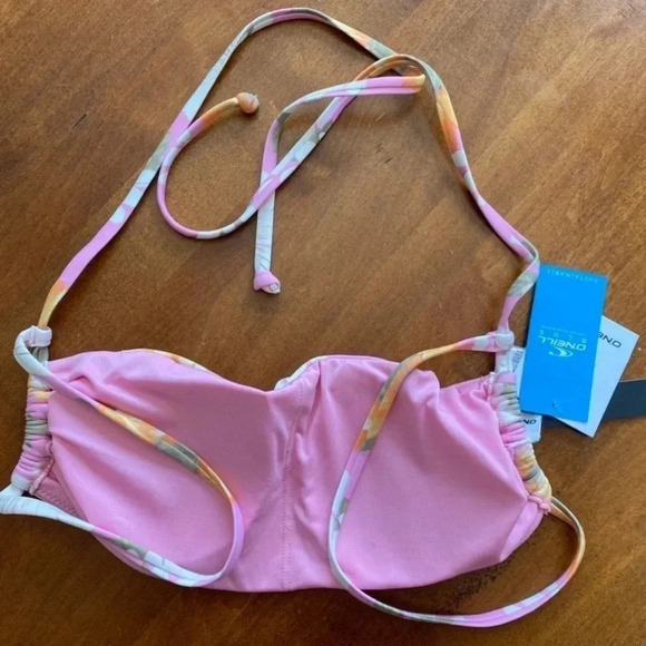 O’Neill Bikini 2 Piece Sunnyside Jupiter Top (M) Pink Floral Rocket Bottoms (S) - Picture 4 of 6